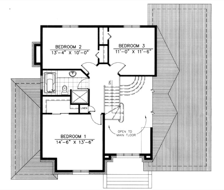 Second Floor Plan for House Plan #420924