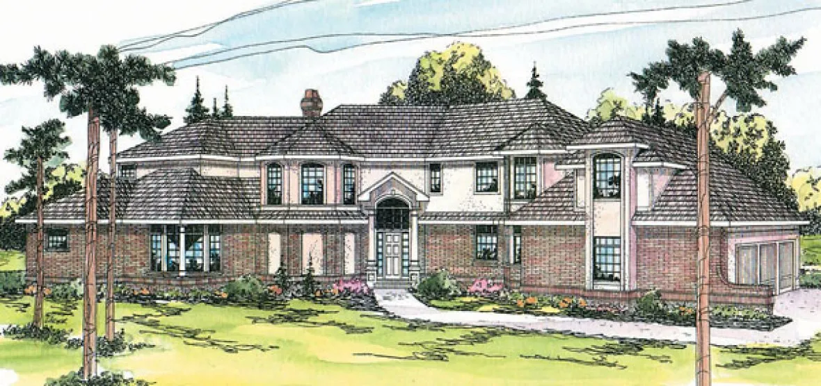 Full Rendering for House Plan #345501