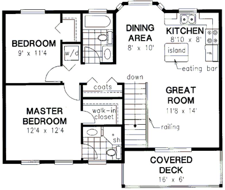 Second Floor Plan for House Plan #134354