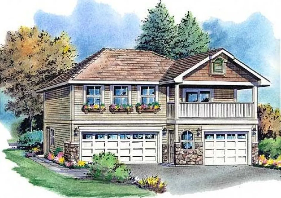 Full Rendering for House Plan #134354