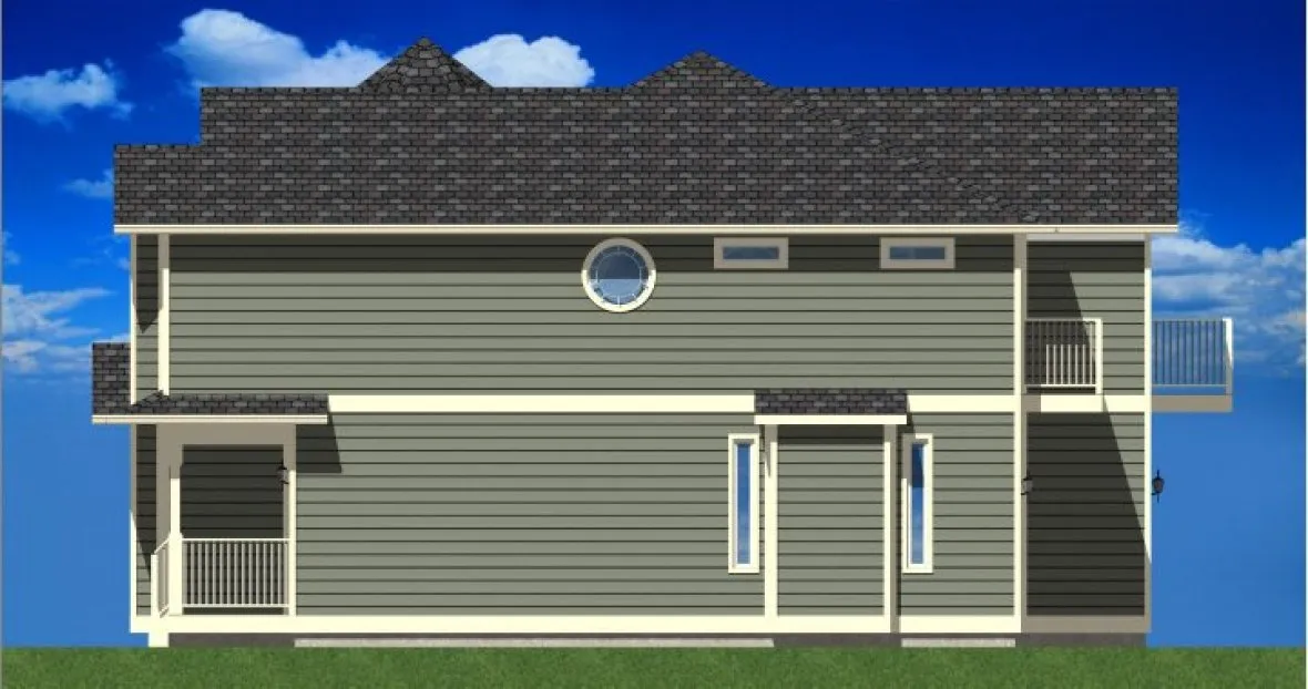 Right Elevation for House Plan #195148