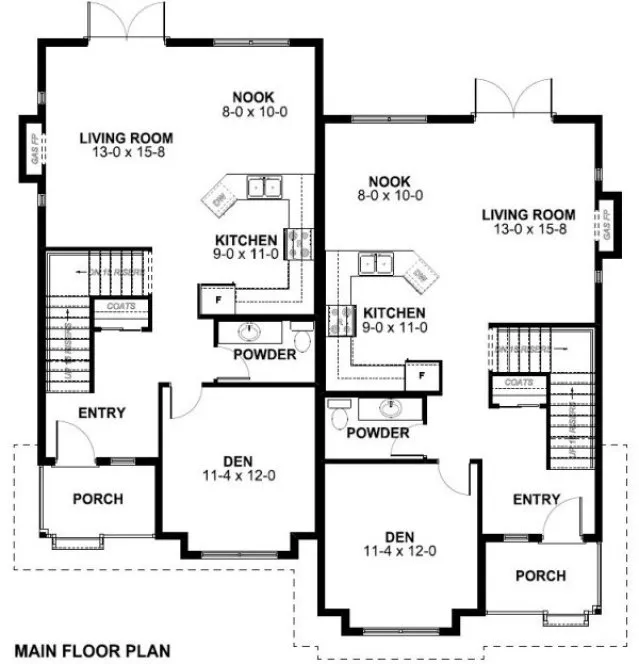 Main Floor Plan for House Plan #195148