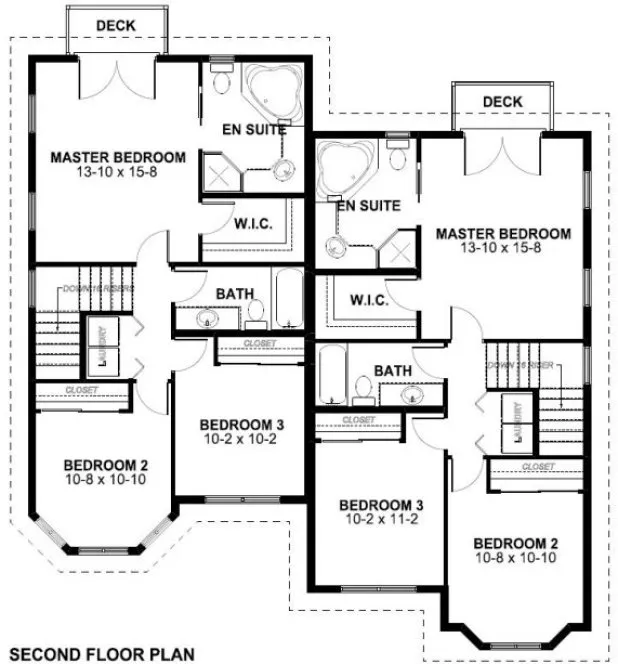 Second Floor Plan for House Plan #195148