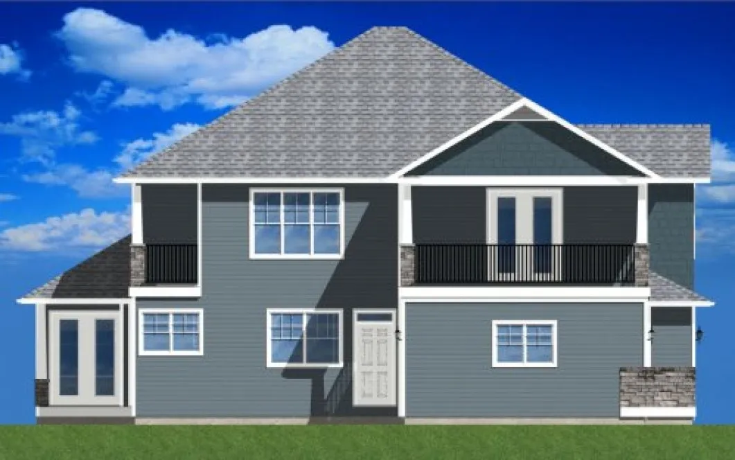 Left Elevation for House Plan #195170