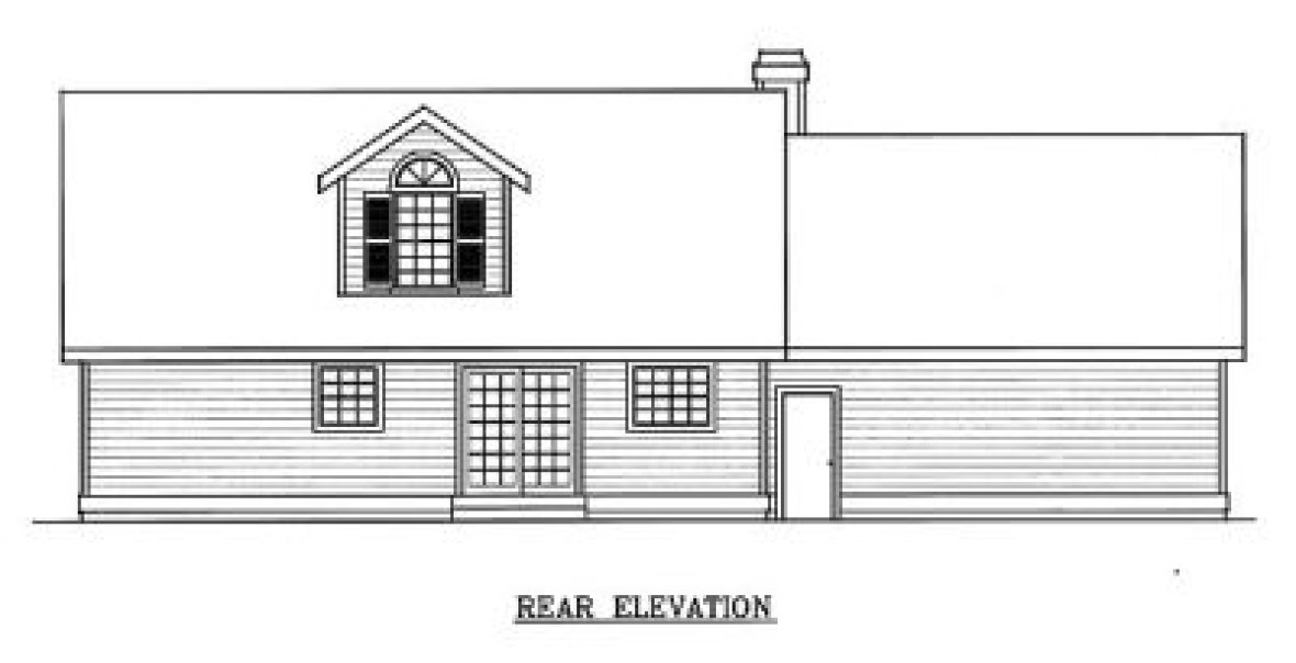 Rear Elevation for House Plan #235120