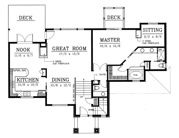 Main Floor Plan for House Plan #237121