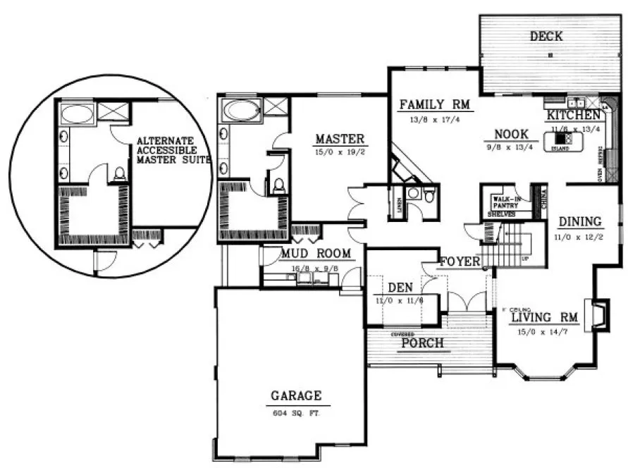 Main Floor Plan for House Plan #238120