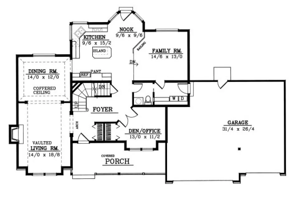 Main Floor Plan for House Plan #239121
