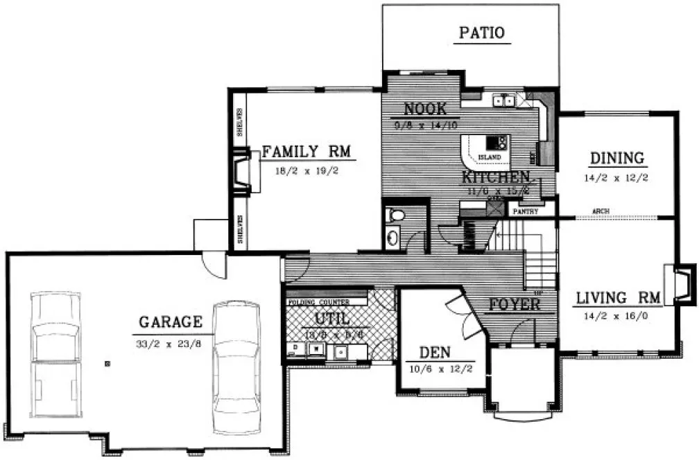 Main Floor Plan for House Plan #230221