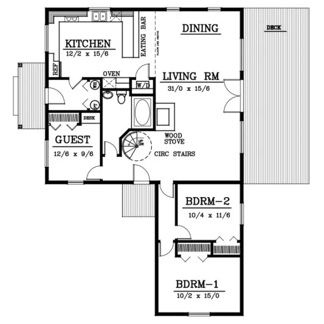 Main Floor Plan for House Plan #231221