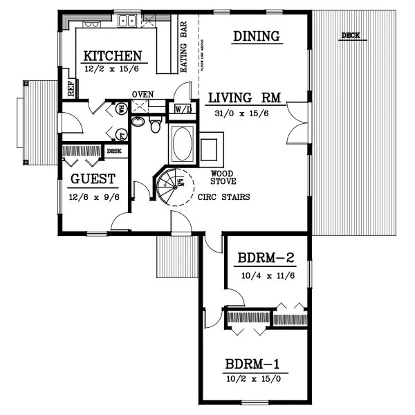Main Floor Plan for House Plan #231221