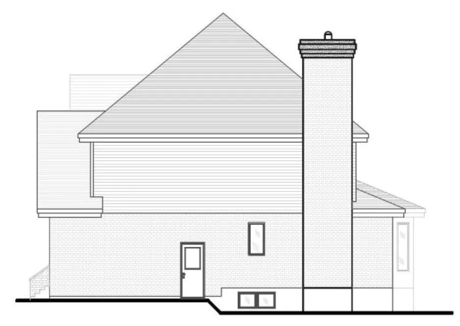 Right Elevation for House Plan #420034