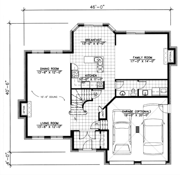 Main Floor Plan for House Plan #420034