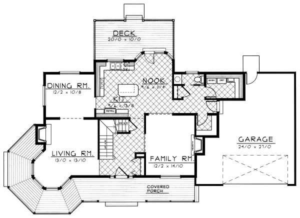 Main Floor Plan for House Plan #232221