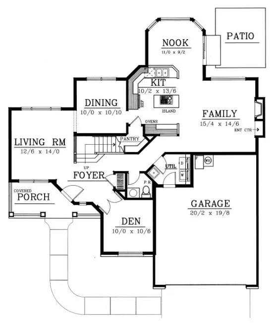 Main Floor Plan for House Plan #234221