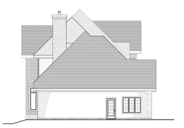 Left Elevation for House Plan #420334