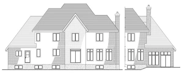 Rear Elevation for House Plan #420334