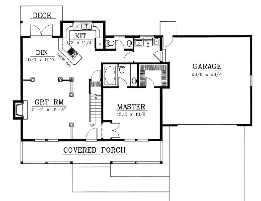 Main Floor Plan for House Plan #235221