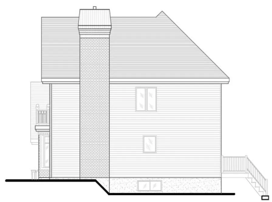 Right Elevation for House Plan #420434
