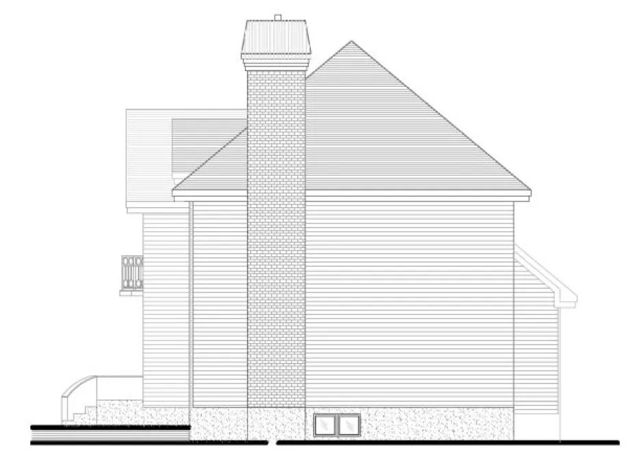 Right Elevation for House Plan #420534