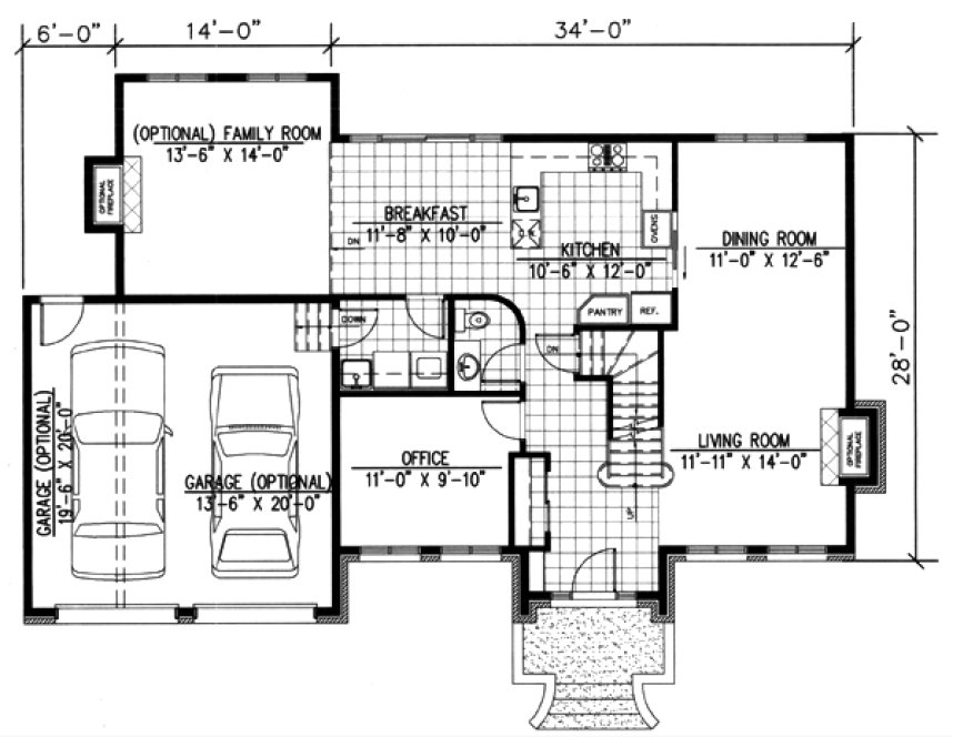 Main Floor Plan for House Plan #420534