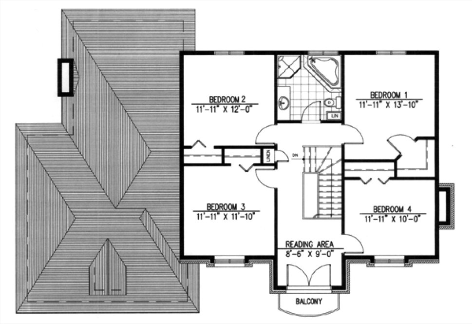 Second Floor Plan for House Plan #420534