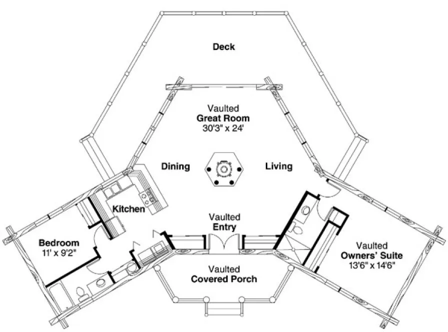 Main Floor Plan for House Plan #342601