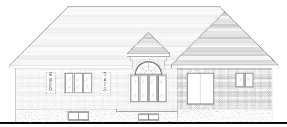 Rear Elevation for House Plan #420734