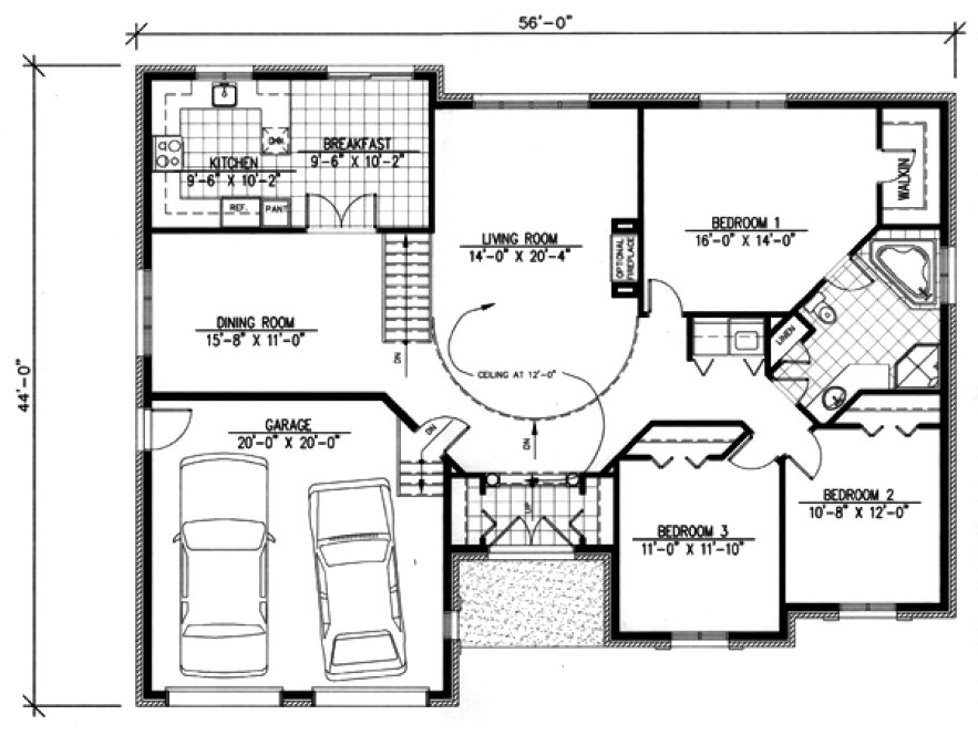 Main Floor Plan for House Plan #420734