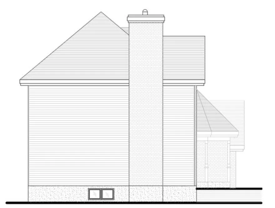 Left Elevation for House Plan #420834