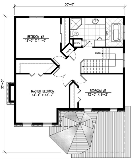 Second Floor Plan for House Plan #420834