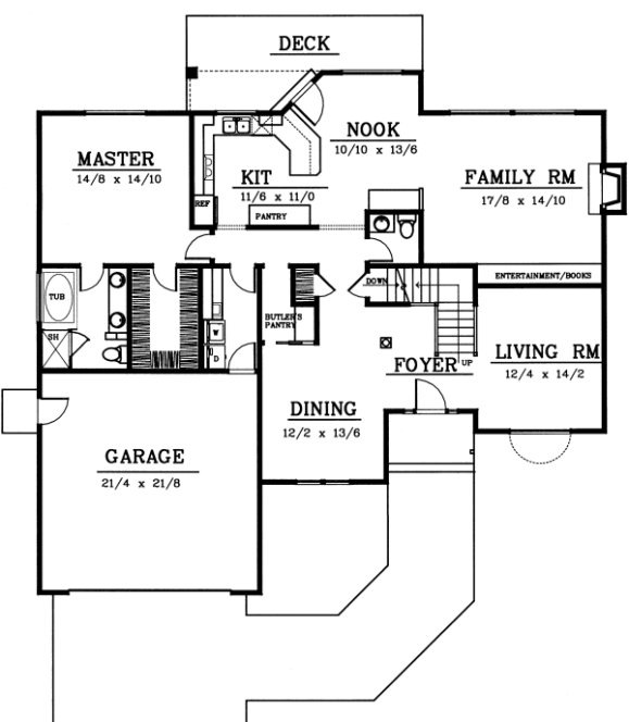Main Floor Plan for House Plan #238221