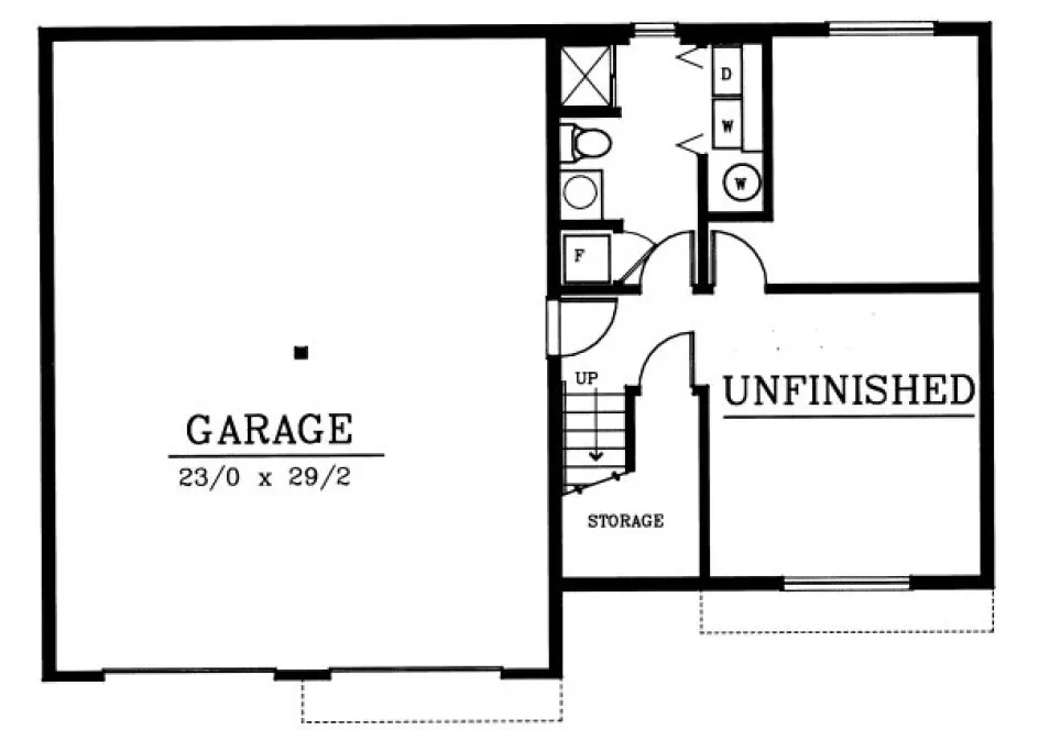 Floorplan lower for House Plan #233031