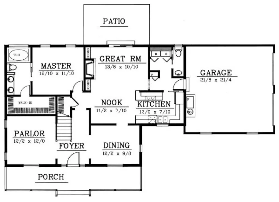Main Floor Plan for House Plan #231021