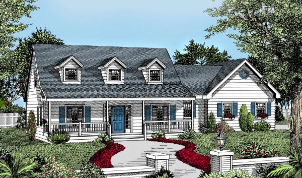 Full Rendering for House Plan #232021