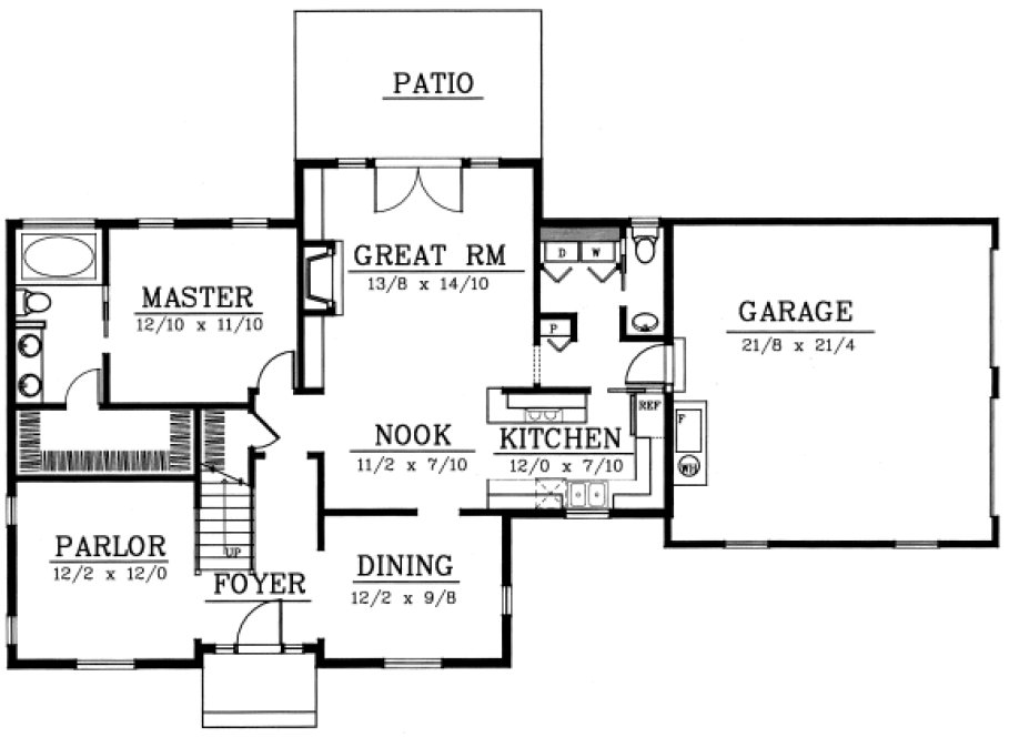 Main Floor Plan for House Plan #233021