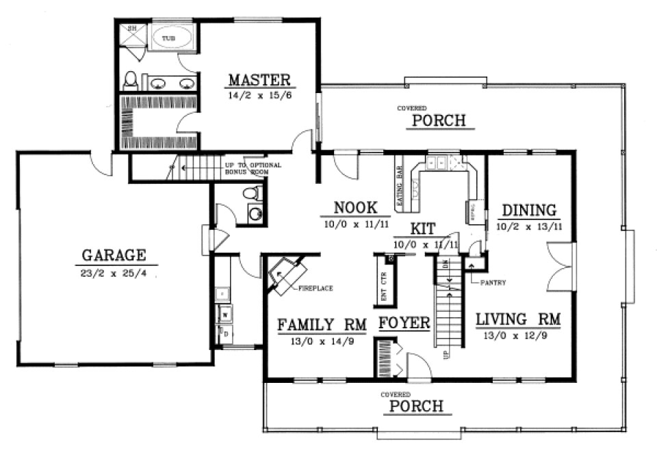 Main Floor Plan for House Plan #235021