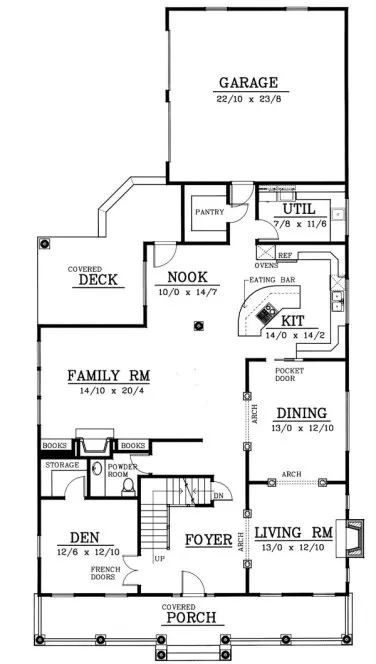 Main Floor Plan for House Plan #236021