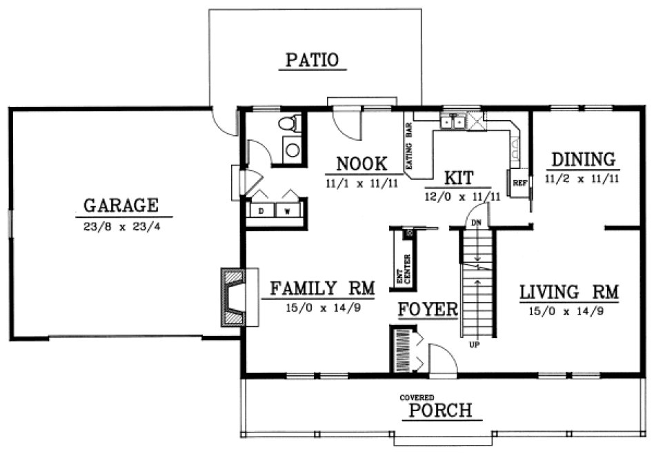Main Floor Plan for House Plan #238021