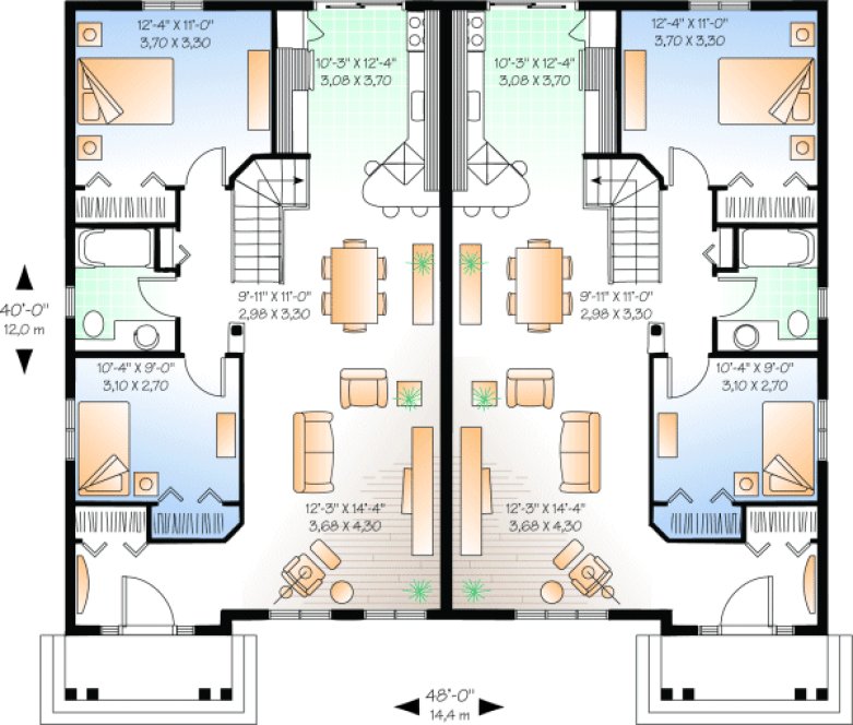 Main Floor Plan for House Plan #144702