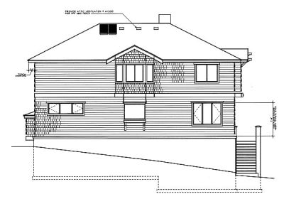 Rear Elevation for House Plan #237021
