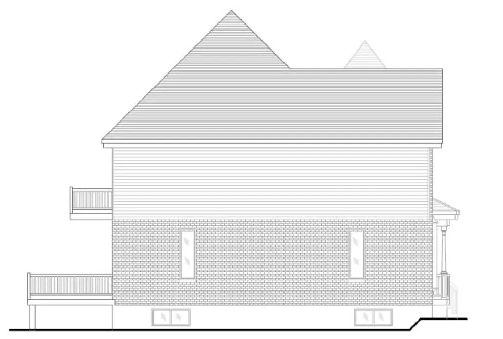 Left Elevation for House Plan #420934