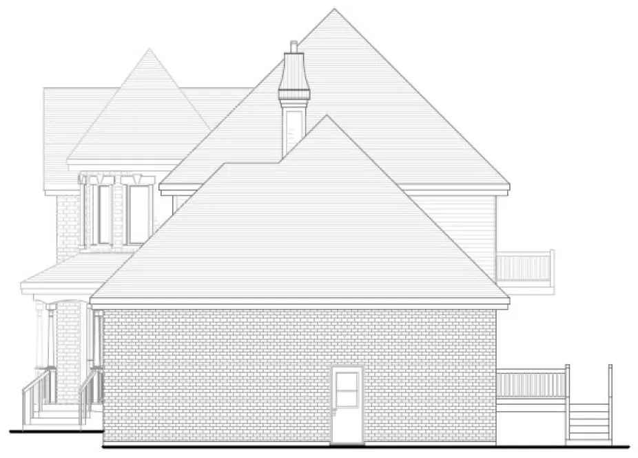 Right Elevation for House Plan #420934