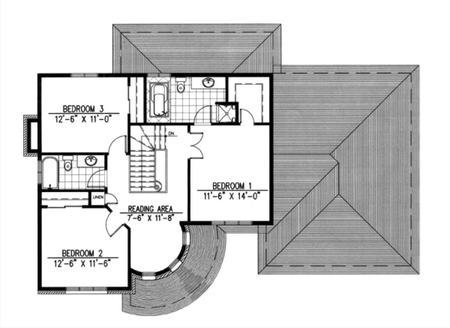 Second Floor Plan for House Plan #420934