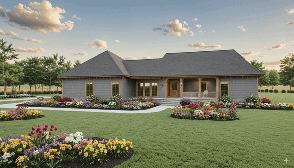 Rear Elevation for House Plan #217602