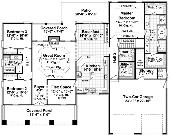 Main Floor Plan for House Plan #217602