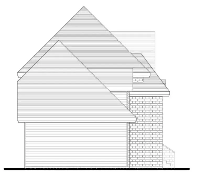 Left Elevation for House Plan #420044