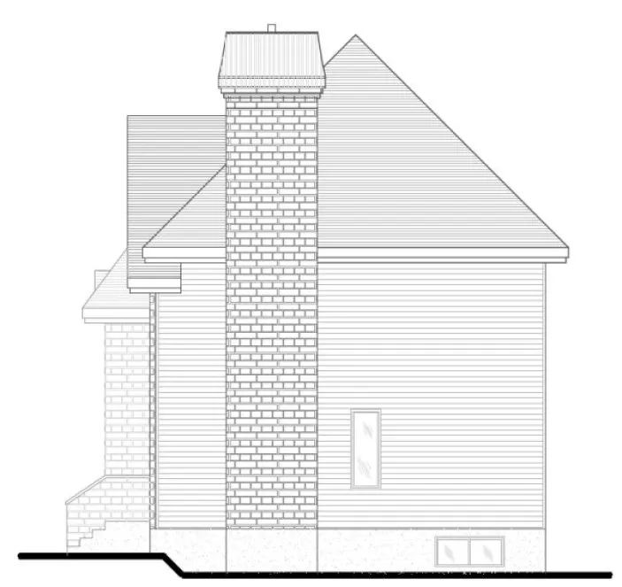 Right Elevation for House Plan #420044