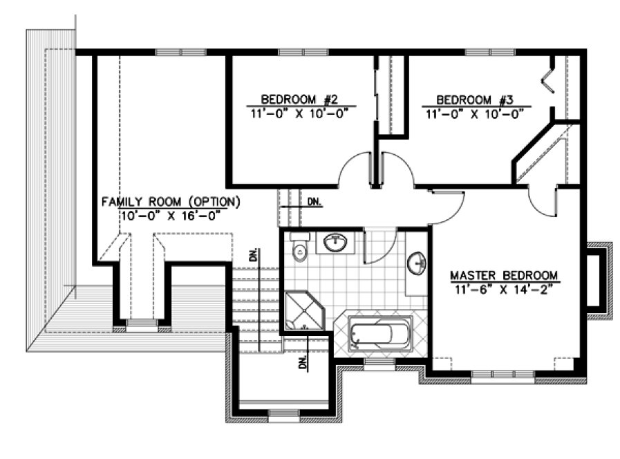 Second Floor Plan for House Plan #420044