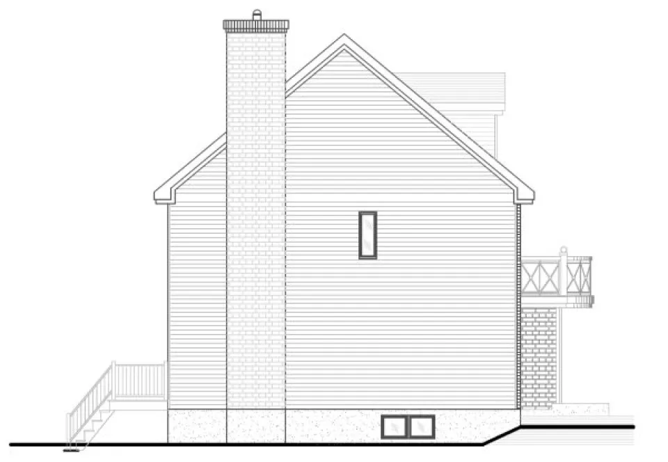 Left Elevation for House Plan #420144